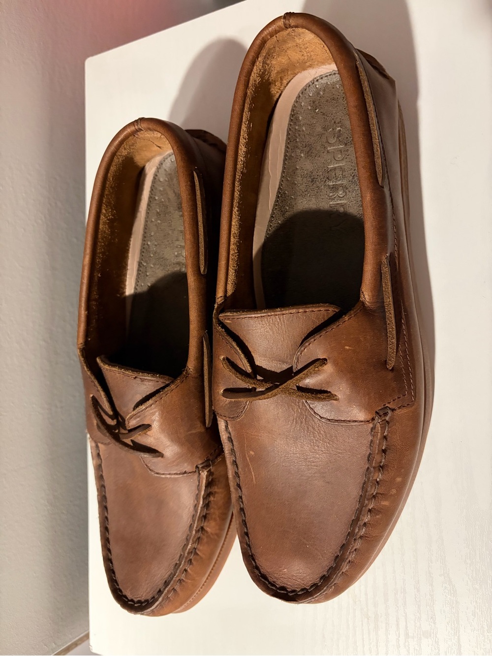Men's Brown Leather Sperry Loafers